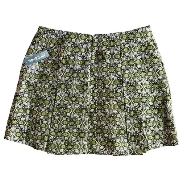NWT Modcloth Good as Gold Tapestry Lined Pleated A Line Short Skirt Size 16 - Picture 6 of 13